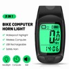3 in 1 Bike Computer with Headlight Horn IP64 Multifunction