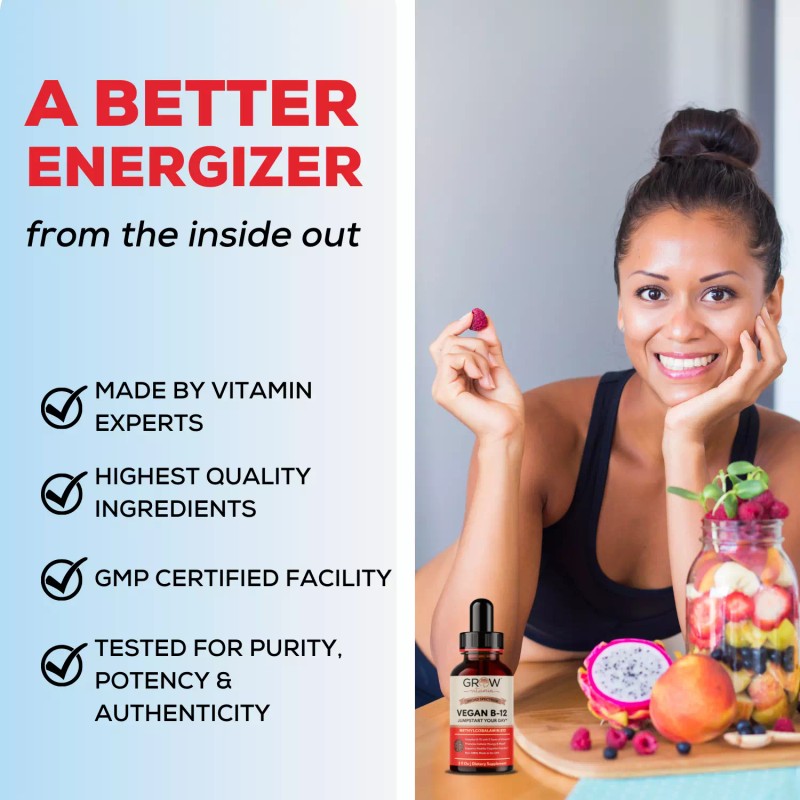 SBR Nutrition Extra Strength Vitamin B12 Sublingual Liquid Drops Methylcobalami