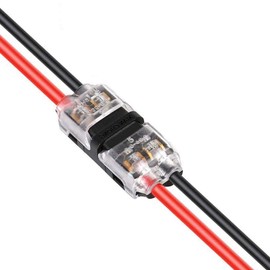 Kalolary Low Voltage Wire Connectors, 20 Pack Wire Connector 2 Pin 2 Way I Tap, Quick Solderless Universal Compact Wire Splice Connection Self-Stripping, Fits 20-24 AWG