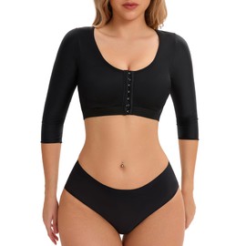 YounBeauty Arm Shaper for Women Front Closure Post Surgery Arm Lipo Compression Sleeves Slimming Arm