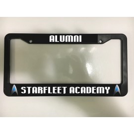 Alumni StarFleet Academy Star Trek Black License Plate Frame