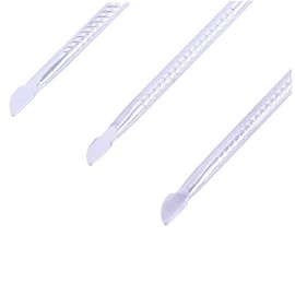 FOMIYES 3pcs Stainless Steel Nail Cuticle Remover Tool Kit Dual-end Pusher Spoon for Manicure Pedicure Care for Nail Art Application Professional Personal Use