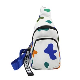 MOSSTYUS Sling Bag Cow Print Unisex Chest Bags Sling Daypack Casual for Women Travel Hiking,Multi Blue