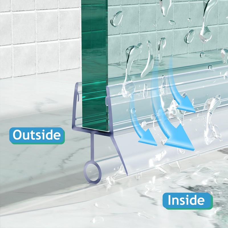 5/16" Shower Door Bottom Seal 2 PCS 39" Frameless Shower