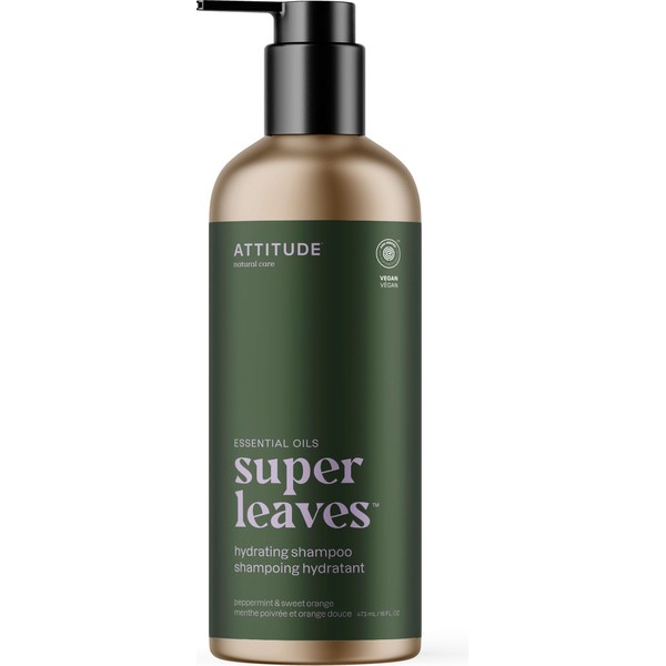 Attitude Super Leaves Peppermint & Sweet Orange Hydrating Shampoo, 473