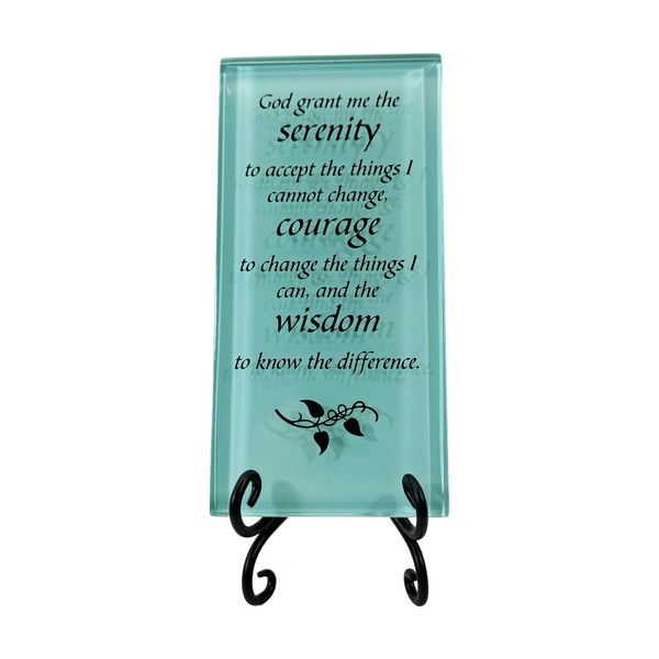 Lifeforce Glass The Serenity Prayer Inspirational Glass Plaque. Encouraging and