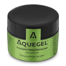 Aquegel Nasal Moisturizer+Eucalyptus(Breathe Easy), 12-Hour Nasal Dryness Relief, Water Based Nose Gel, Oxygen Therapy Nasal Moisturizer, Dry Nose, Nasal Dryness, Nosebleeds, Natural Congestion Remedy