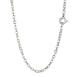 NKlaus Anchor Chain (38 cm - 80 cm) 925 Silver Necklace Flat Rolled Width: 2.5 mm Women's Necklace, Sterling Silver, No Gemstone
