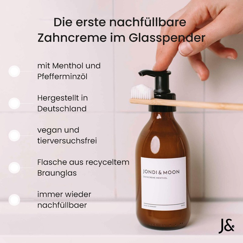 Jondi&Moon Toothpaste Natural Cosmetics - 250 ml Refill Bag -