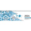 Table Landscape Calendar 2024 29.6 x 9.9 1W/2S Blue