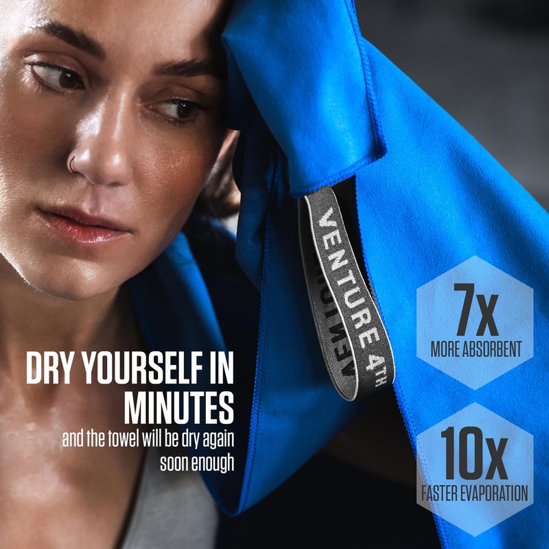 VENTURE 4TH Quick Dry Towel. Microfiber Travel Towel Ideal for