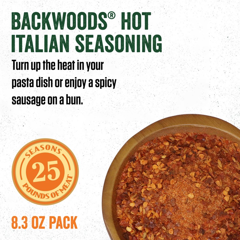 LEM Products Backwoods Hot Italian Fresh Sausage Seasoning, Ideal for
