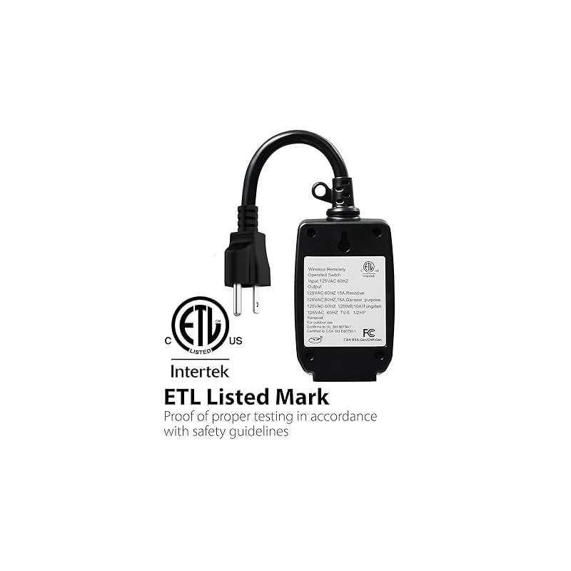 Switch Adapted Remote Control Power Outlet | Adaptive Device |