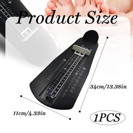 Foot Gauge for Kids, Foot Gauge for Adults, Baby, Foot Measurement, Shoe Size Measurement, Shoe Size Measurement, Shoe Testing Devices, Family Foot Gauge for Kids, Adults, UK and EU Size (Black)