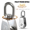 2PCS Heavy Duty Single Pulley M50 Pulley System Stainless Steel