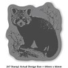 'Red Panda' Rubber Stamp - Unmounted Design for Crafting &