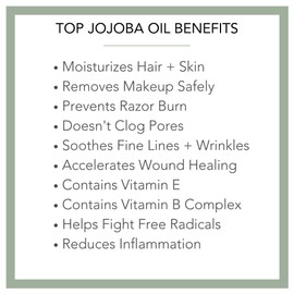 Jojoba Oil by Pure Body Naturals, 4 Fluid Ounces - 100% Pure, Organic, Cold Pressed Jojoba Oil - Premium Carrier Oil - Wonderful for Skin, Hair & Nails - All Natural Anti-Inflammatory Oil