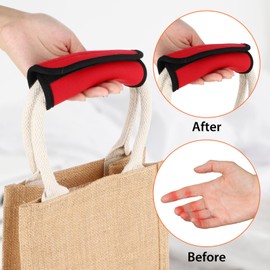 2Pack Luggage Handle Wrap for Suitcase Travel Essential Bright Red Color Soft Luggage Identifiers for Suitcases Neoprene Material Comfortable Suitcase Handle Wraps for Suitcase for Traveling