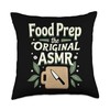 Culinary ASMR Kitchen Sounds Cooking Ambiance Relaxation Throw Pillow