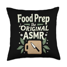 Culinary ASMR Kitchen Sounds Cooking Ambiance Relaxation Throw Pillow