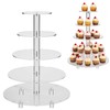 5段 ケーキスタンド BetterJonny 透明お菓子皿 アクリル樹脂 デザートスタンド お菓子 果物 ケーキ アフタヌーンティー