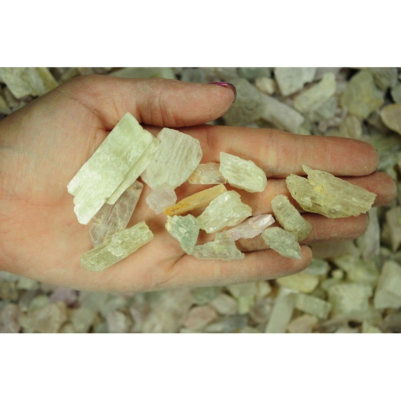 Fantasia Materials: 3 lbs Kunzite Rough Stones from Pakistan