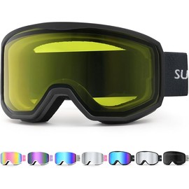 Supertrip Skibrille Damen Herren, Snowboard Brille für Brillenträger, Anti-Fog Zylindrische Skibrillen UV400 Schutz Kompatibler Helm Erwachsene Jugendliche für Skifahren/Skaten/Schneemobil