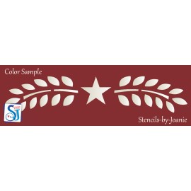 Stencils by Joanie Colonial STENCIL Willow Branch Leaf Star Prim Folk Border Wall Art Signs Joanie
