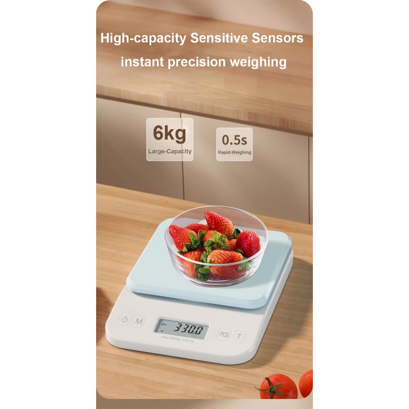YRY White Elf Pro Digital Kitchen Scale 6kg/0.1g - Ultra