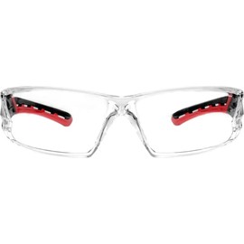 Ironwear 3085 Safety Glasses Anti-Fog ANSI Z87 Compliant with UVA and UVB Protection (Red/Clear)