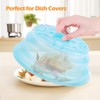 2 in 1,Silicone Covers for Food Storage & Microwave Place