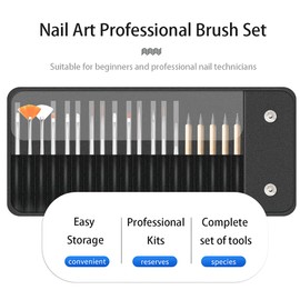 AUOCATTAIL Nail Art Brushes Set 20 pcs Multifunctional Nail Polish Brushes for Nail Art Design Gel Nail Dotting Tool for Nail Extension Manicure for Home Salon Gifts