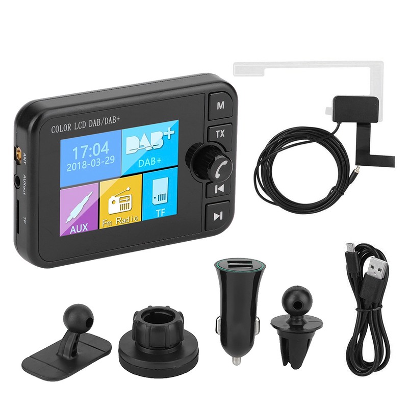 2.4in DAB Car Digital Radio Bluetooth Receiver with FM Transmitter