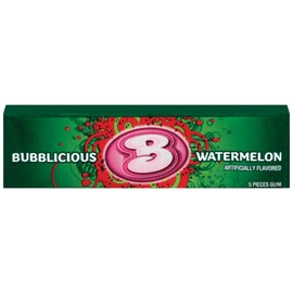 Bubblicious Watermelon Flavor Bubble Gum, 18Count (Pack Of 2)