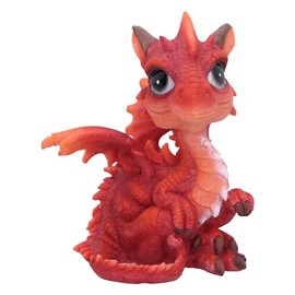 Nemesis Now Fire Dragonling Figurine 12cm, Resin, Red, Baby Dragon Figure, Red Dragonling Figurine, Collectable Dragon Giftware, Cast in the Finest Resin, Expertly Hand-Painted