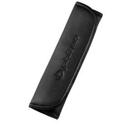 Bonform Phiten 7426-16BK Phiten Leather Seat Belt Pad with Aqua Titanium to Prevent Neck (per Collarbone) Rubbing and Protects Clothing