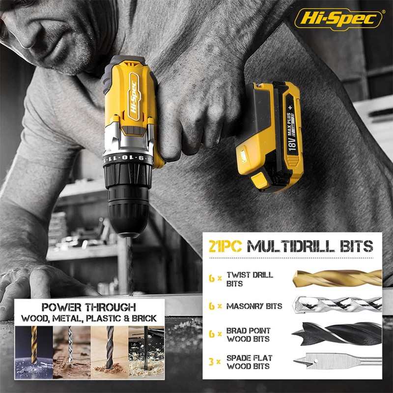 Hi-Spec Drill Bit Set: Multi Steel Drill Bits and Screw