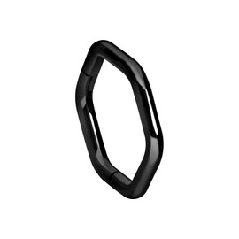 PIERCINGLINE Titanium Clicker Hexagonal Piercing Ring Nose Septum Ear Helix Daith Tragus Choice of Colours, Titanium