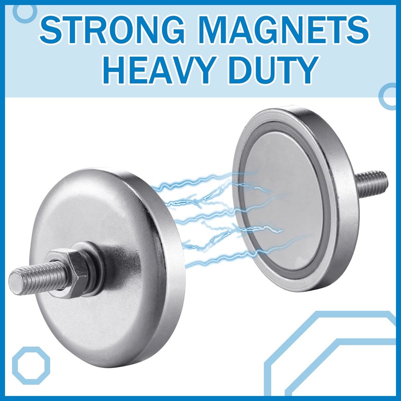 Therwen 10 Pcs 150 lb Powerful Neodymium Round Magnets Neodymium