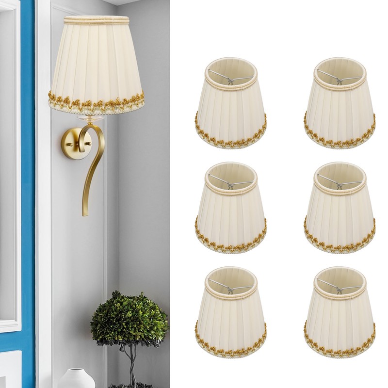 6Pcs Small Lamp Shades Safe Soft Easy Installation Modern Light