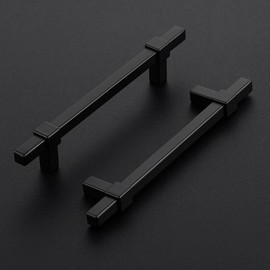 Ravinte Decor 30 Pack Black Cabinet Handles - 5" Hole Center Cabinet Pulls Matte Black Drawer Pulls Cabinet Hardware Kitchen Handles for Cabinets