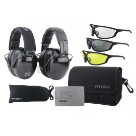 TITUS® TITUS B4 Hearing Protection Shooting Gun Range ANSI OSHA Noise Reduction Earmuff - Yellow, 32db Original Plain