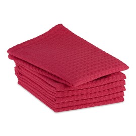 DII Recycled Cotton Kitchen Collection Dishtowel Set, 18x26, Pink, 6 Piece