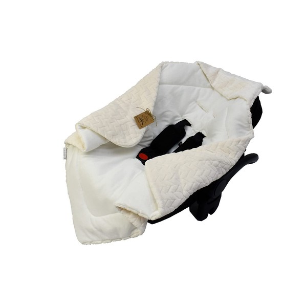 Universal, soft swaddling blanket with hood for newborns and for boys and girls up to approx. 9 months Suitable for pram, baby seat, child seat or cot bed Can be used all year round: