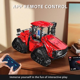 Mould King 18020 Tractor Technology Building Blocks,APP Programmable Construction Large Vehicle Block Set, Tracked Tractor Building Sets Gift Toy for Adult/Boys Collections Enthusiasts(1769 Pcs)