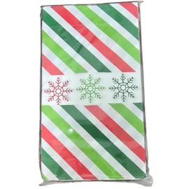 Festive Christmas Snowflake Napkins - 18 Cheerful Holiday Party Napkins - Red, Green, & White 2-Ply Tree Design - 12.9 x 15.7 Inches (33cm x 40cm) - Serviettes de Noël Pour Dîner et Fêtes