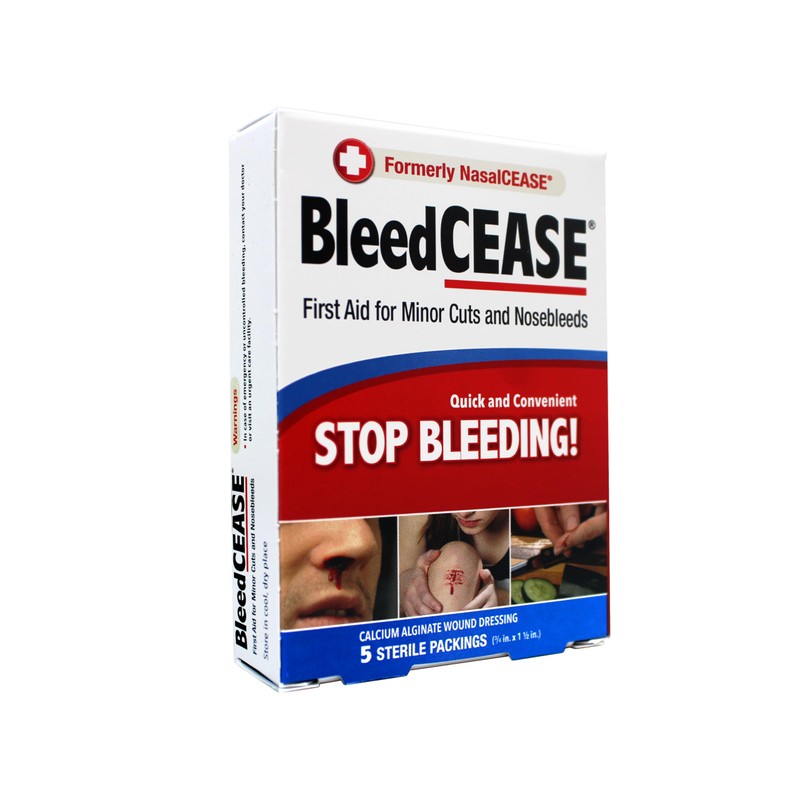 BleedCEASE First Aid, White, 5 Count