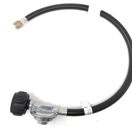 MI MADOL IMPORTS, LLC MADOL 2' LP Propane Gas Regulator Hose Assembly QCC with Low Pressure Regulator Straight Connection x 5/8" Female Flare