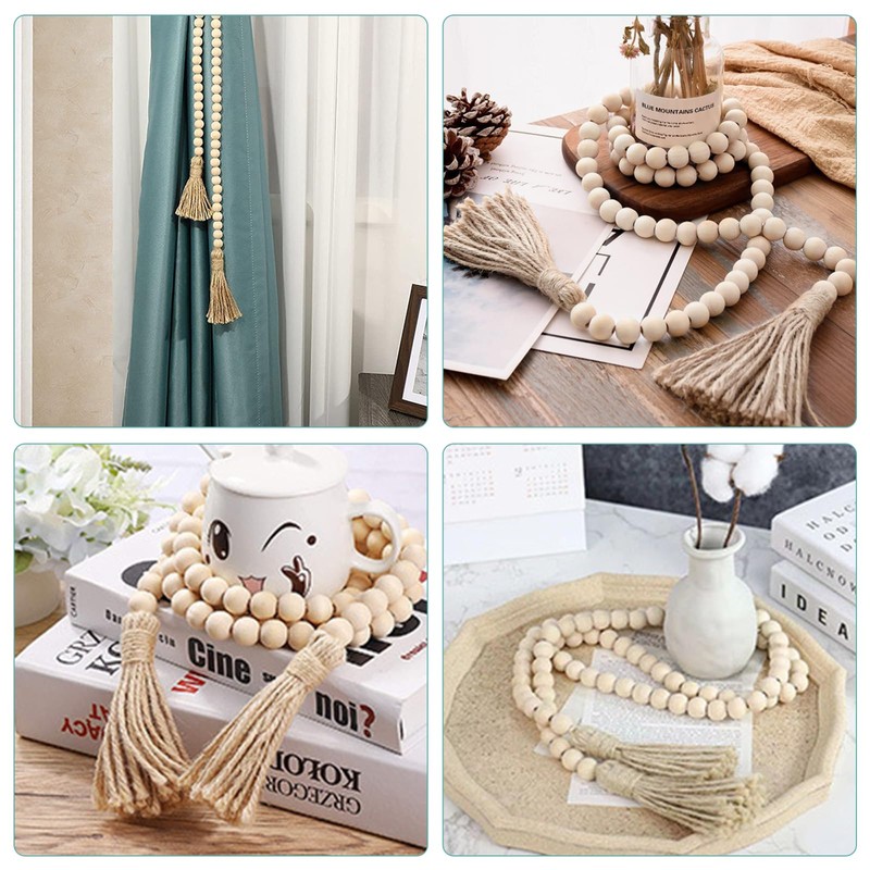 100PCS 25mm Wooden Beads, Wooden Beads for Crafts, Natural Wood