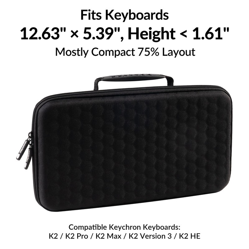 Keychron Carrying Case for K2 Series Black EVA Hard Shell